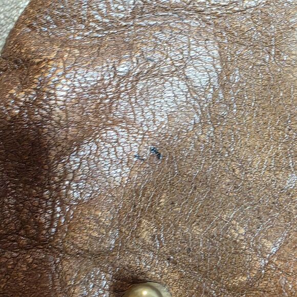 Mona B Collins Tote Bag Distressed Leather Denim Rustic Purse Handbag - Picture 12 of 14